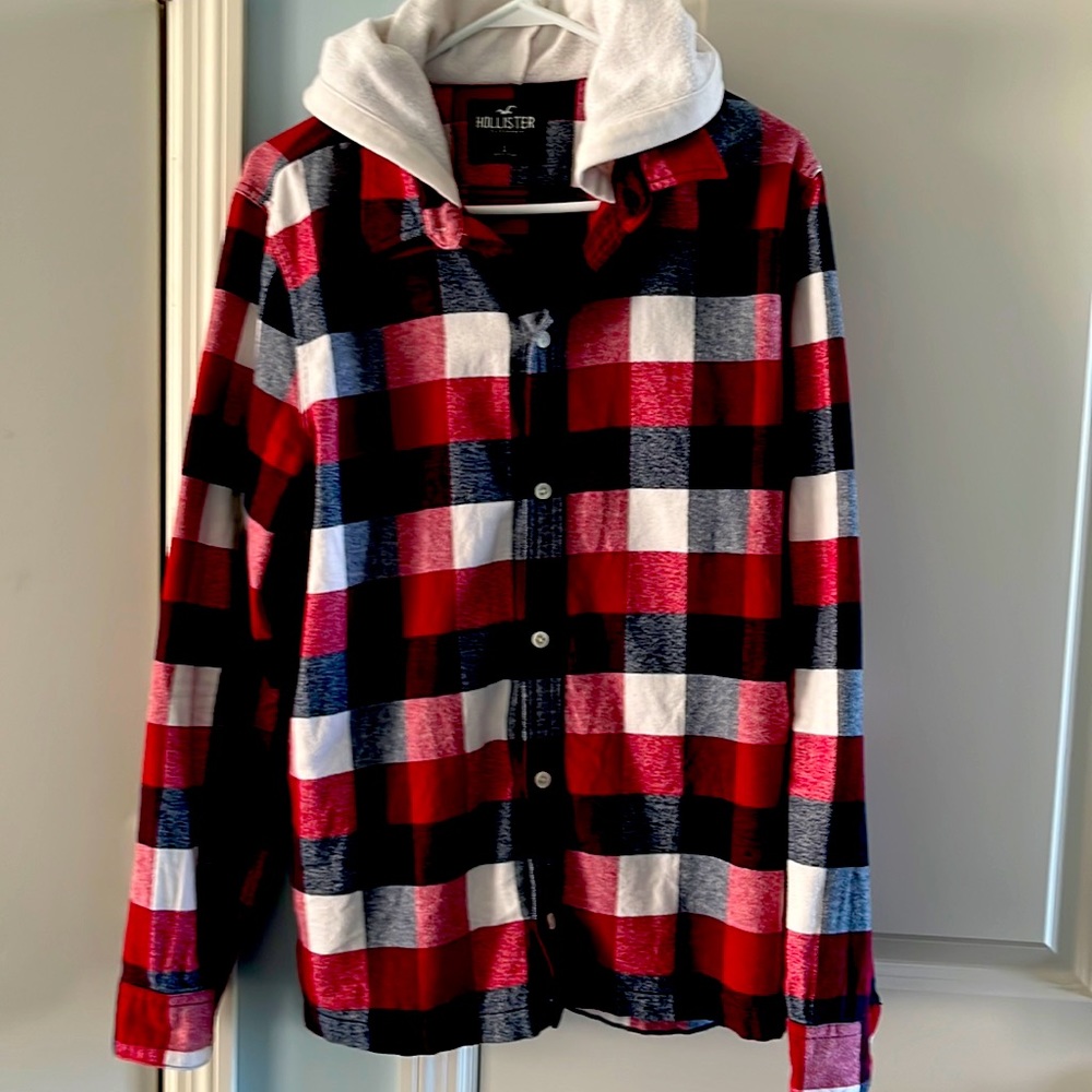 Men’s Hollister Flannel with Hoodie